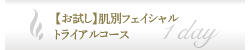 【お試し】肌別フェイシャルトライアルコース