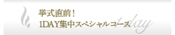 挙式直前！1DAY集中スペシャルコース